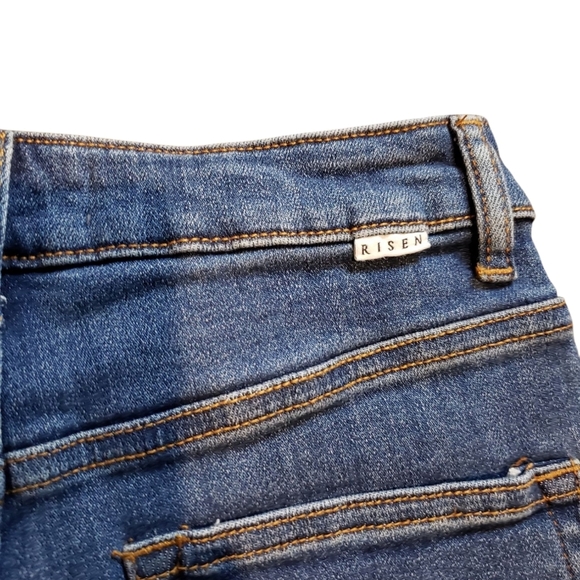 Risen High Rise Stretch Jean Shorts Small - Picture 6 of 8